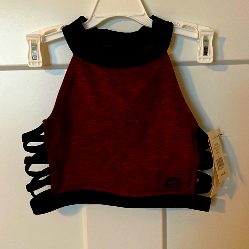 Child high neck sports bra dancewear